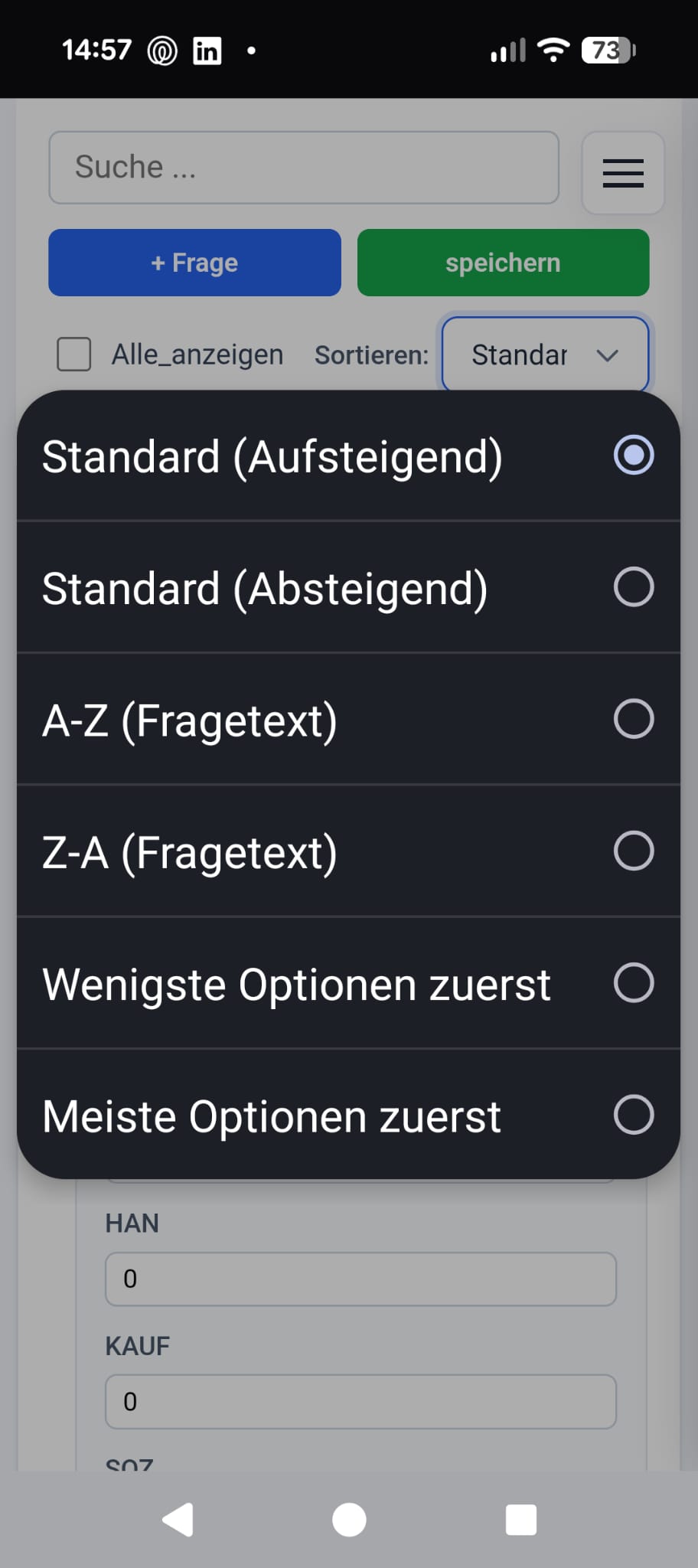 Sortierung